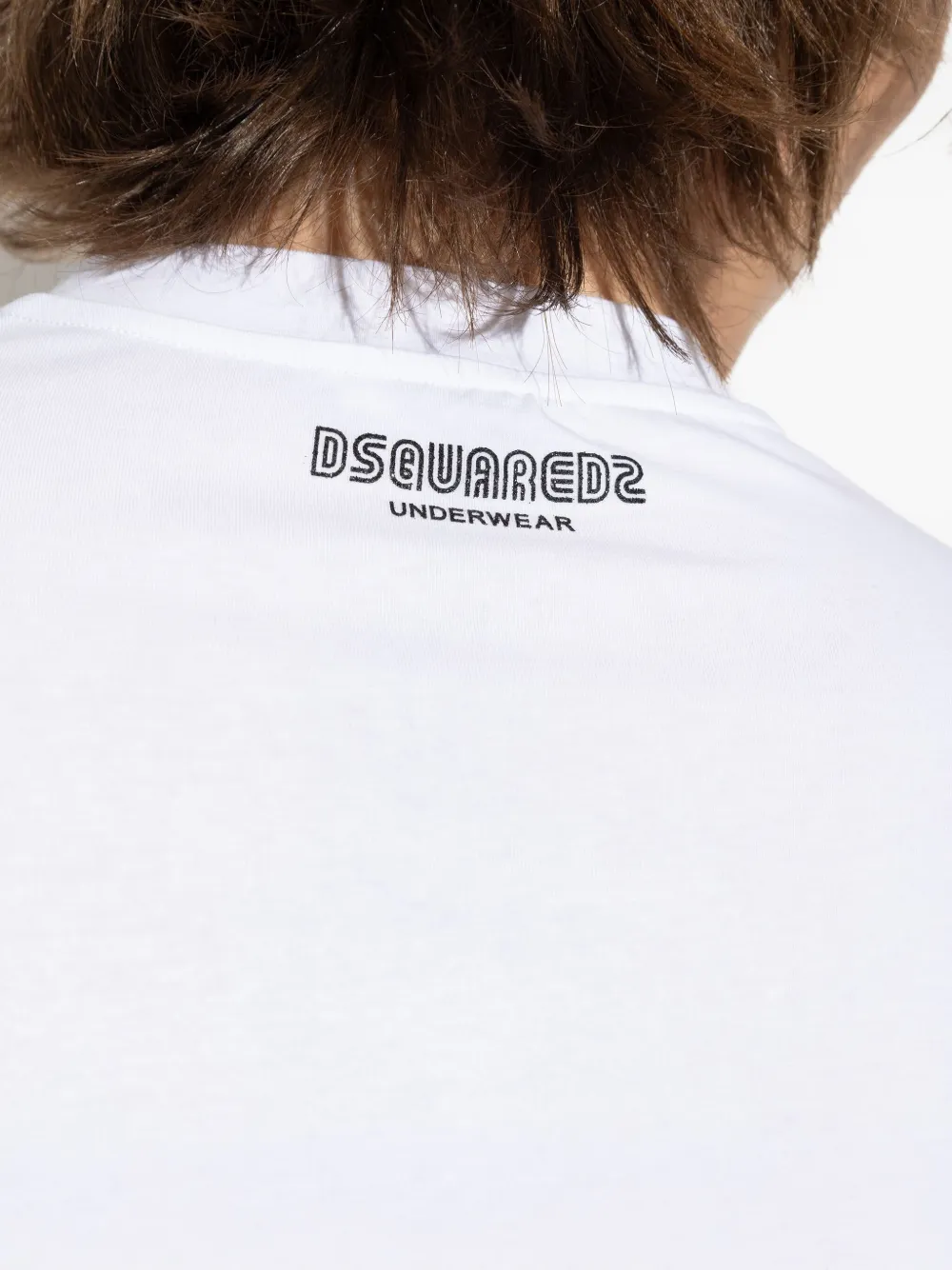 DSQUARED2 Katoenen T-shirt met geborduurd logo Wit