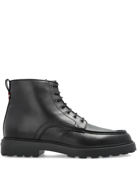 Bally lace-up leather biker boots