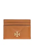 Tory Burch Kira quilted-logo cardholder - Brown