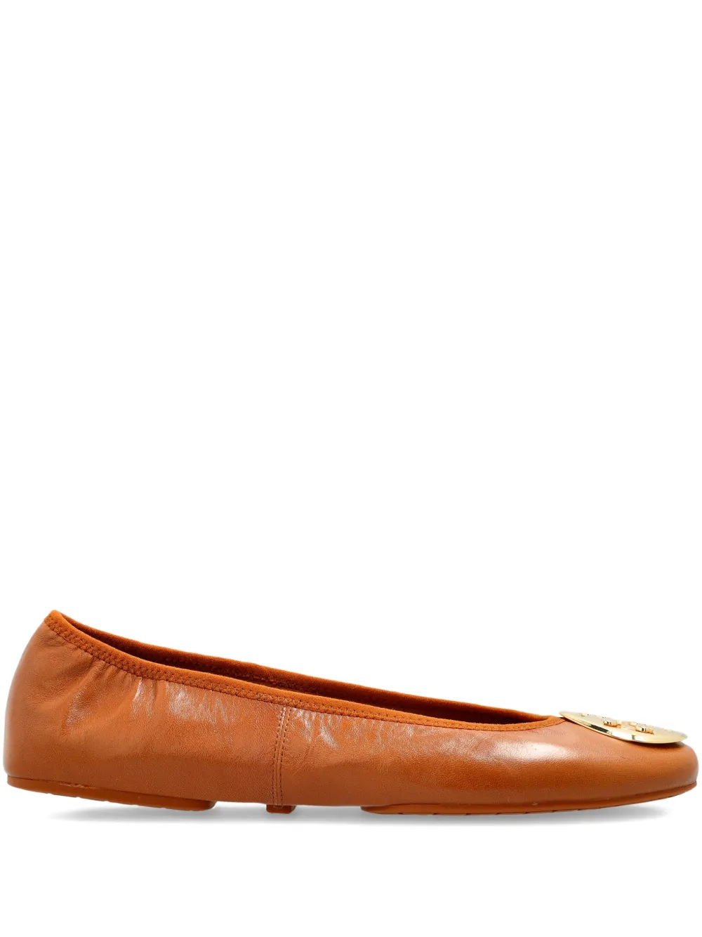 Tory Burch leather logo-detail pumps Brown