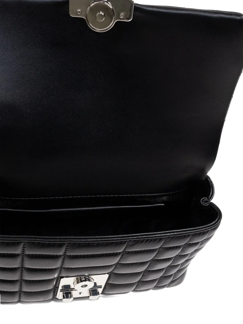 Michael Michael Kors Quilted Top-handle Cross Body Bag In Black