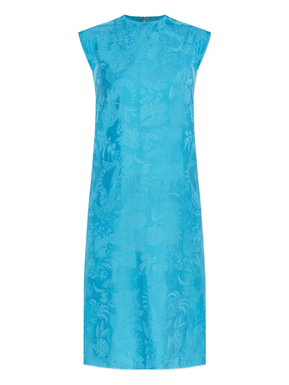 Balenciaga Abito smanicato a fiori - Blu