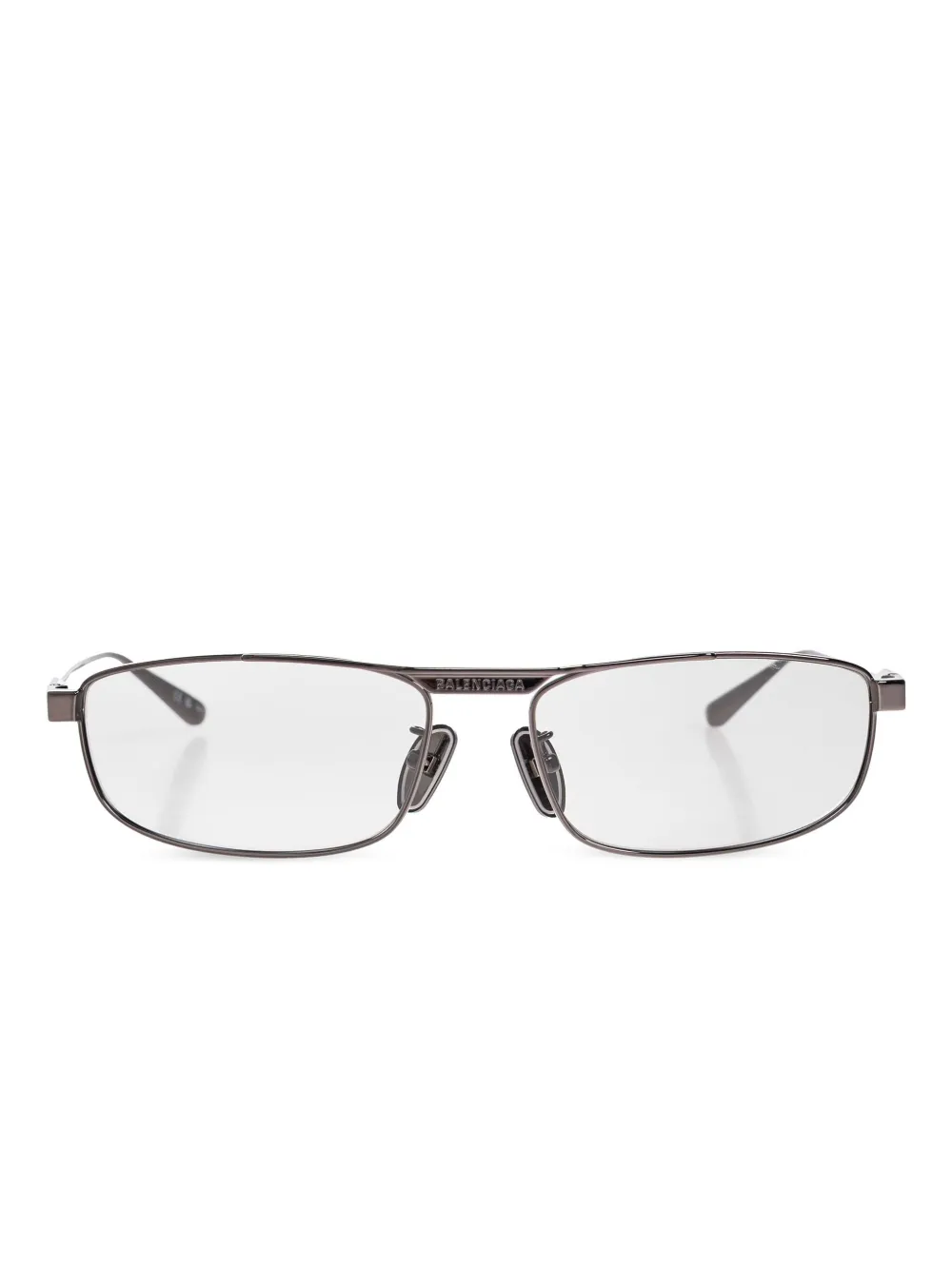Balenciaga Eyewear Tag 3.0 rectangle-frame sunglasses | Silver | Image 1