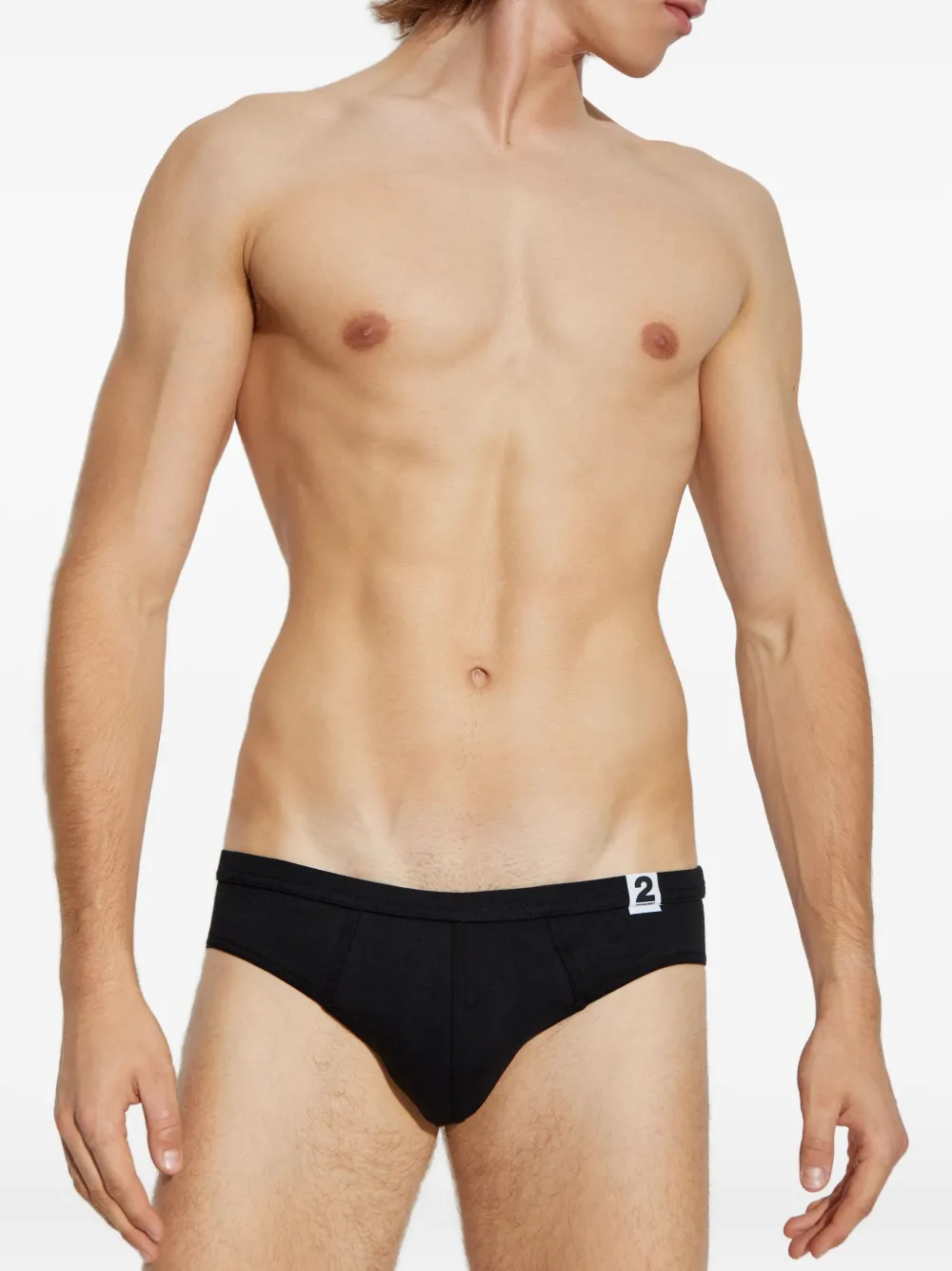 Dsquared2 Logo-label Briefs In Black