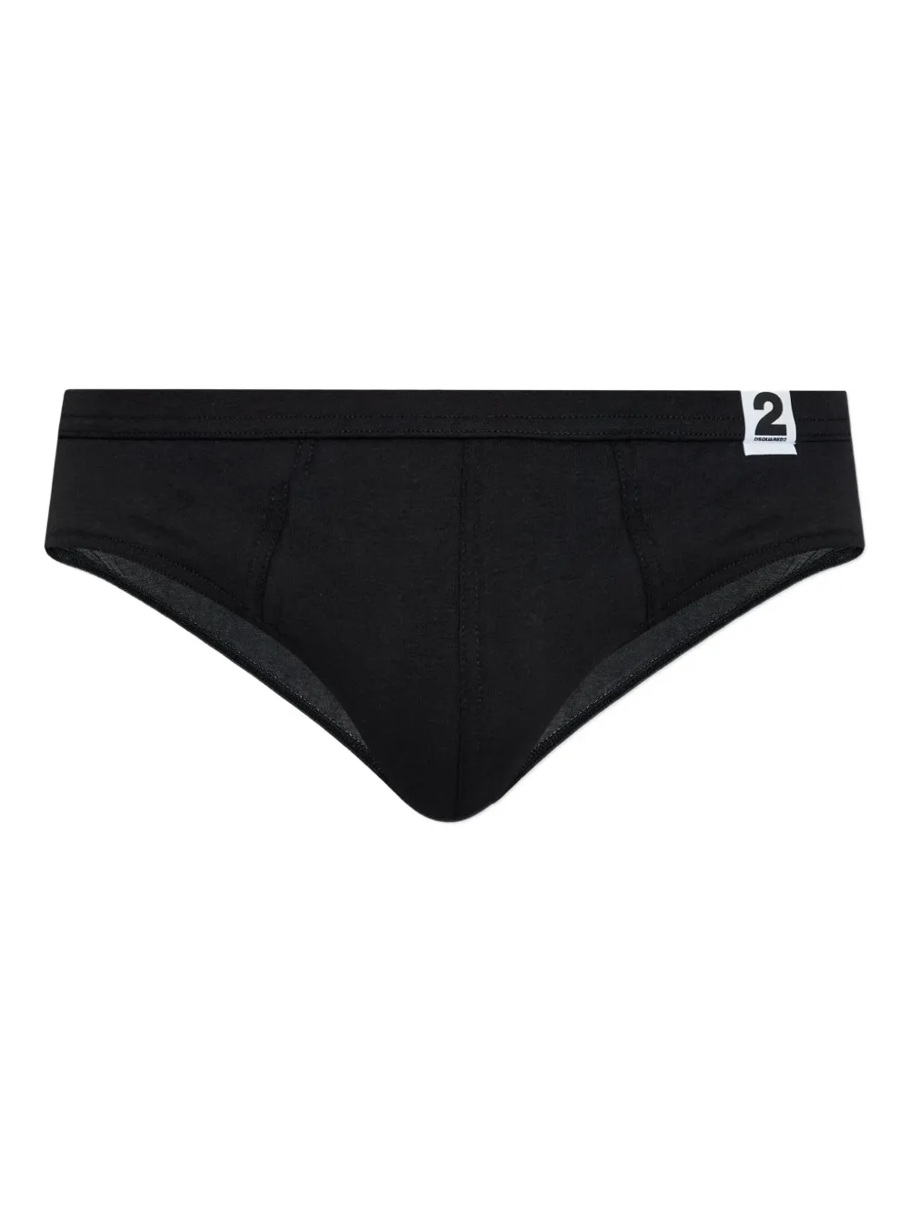 Dsquared2 Logo-label Briefs In Black