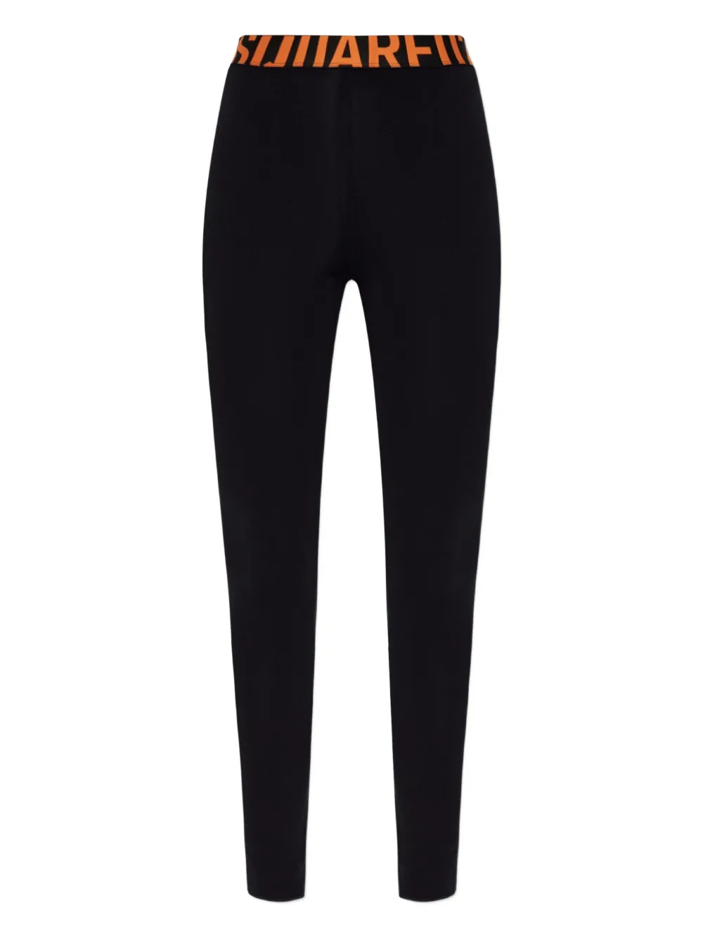 DSQUARED2 logo-waistband cotton leggings Zwart