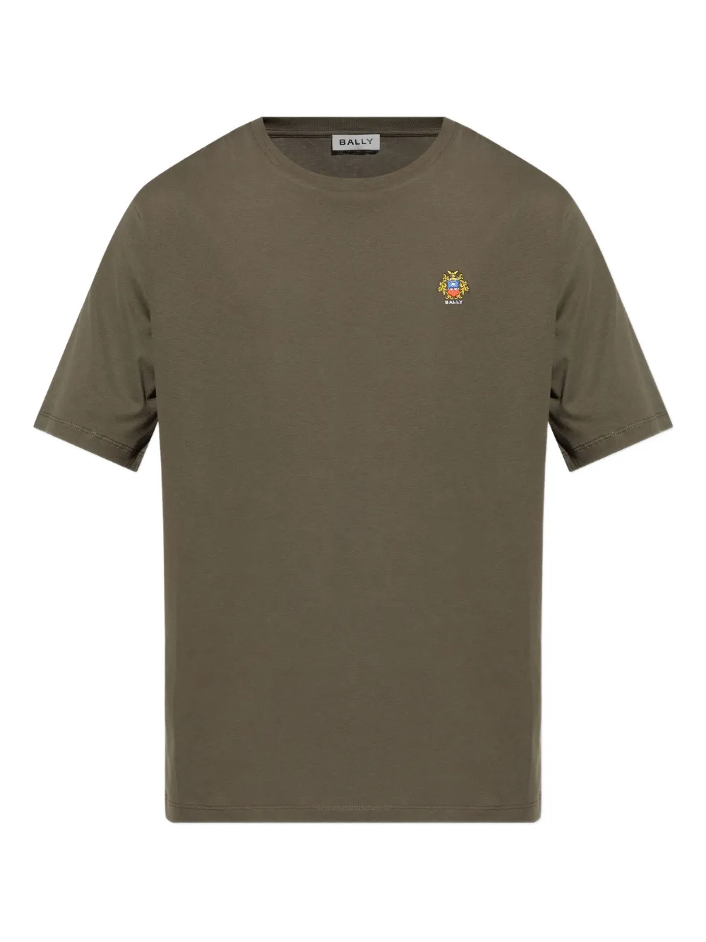 Bally crest-embroidered T-shirt Groen