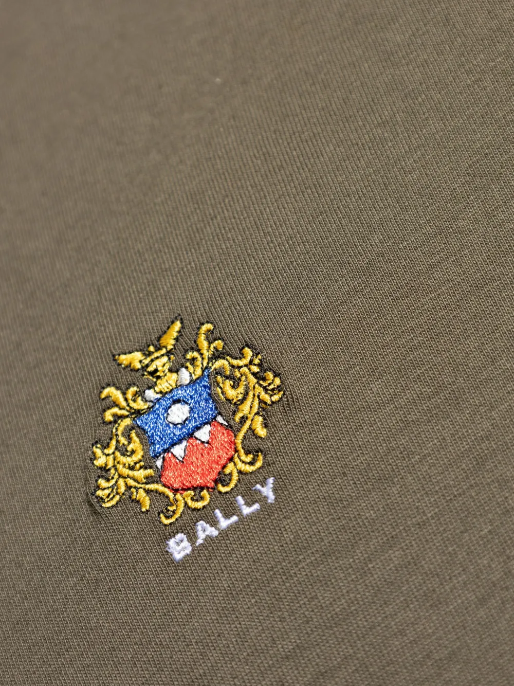 Bally crest-embroidered T-shirt Groen