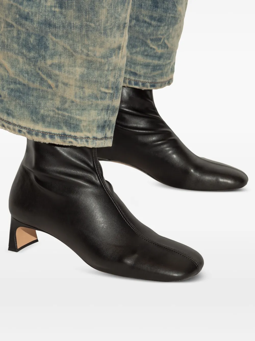 Odissì 50mm Francoise square-toe ankle boots Black