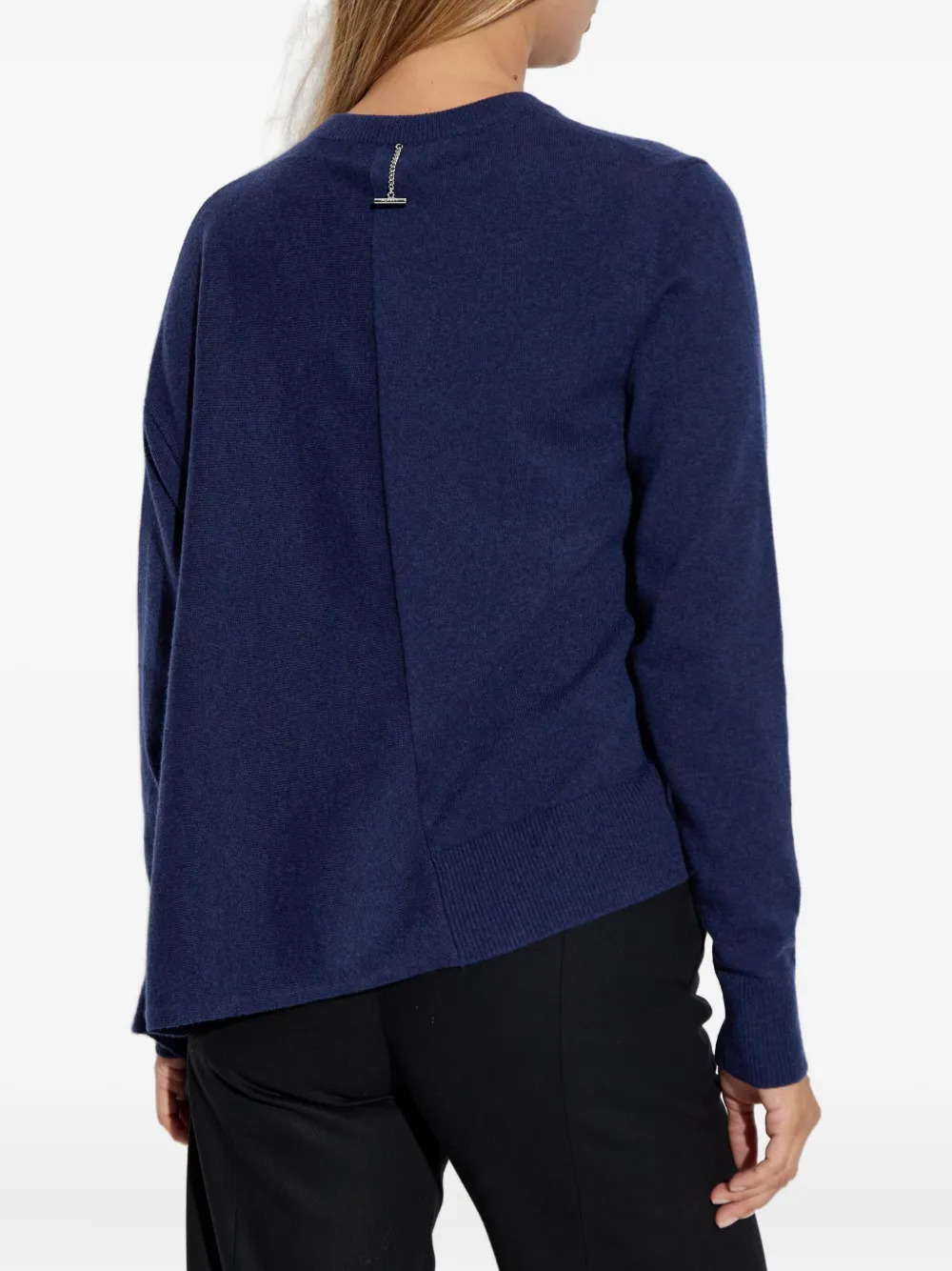 Alexander McQueen Asymmetrische kasjmier trui Blauw