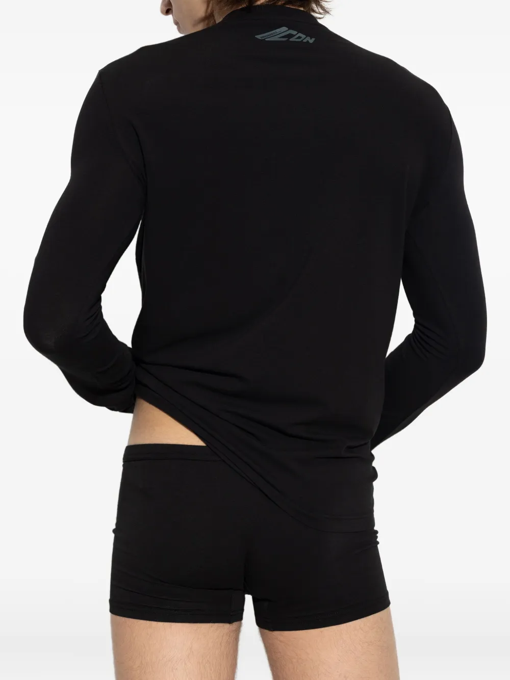 DSQUARED2 T-shirt met logo en lange mouwen Zwart