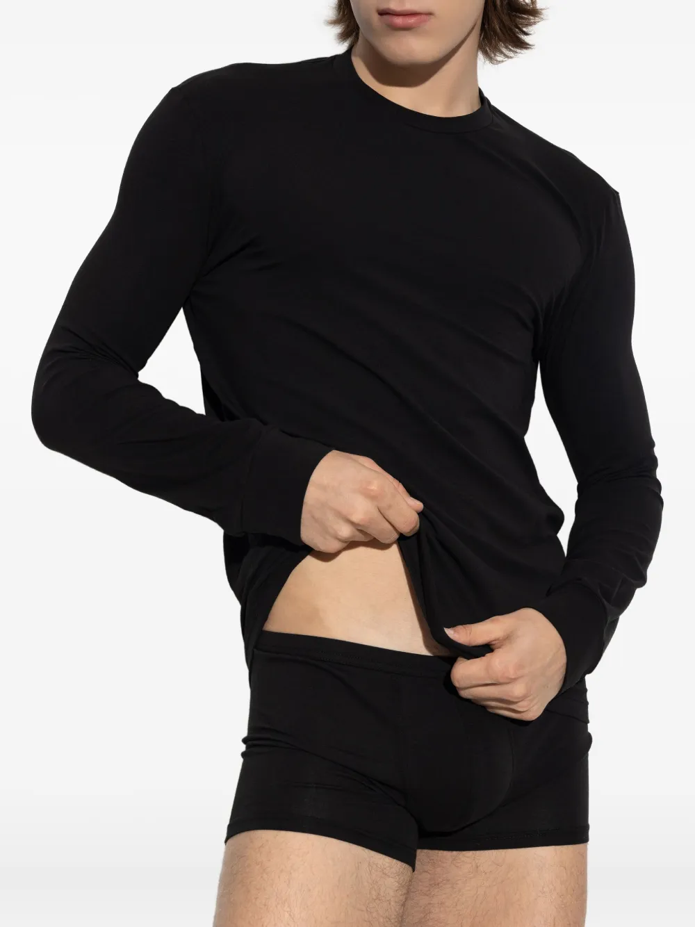 DSQUARED2 T-shirt met logo en lange mouwen Zwart