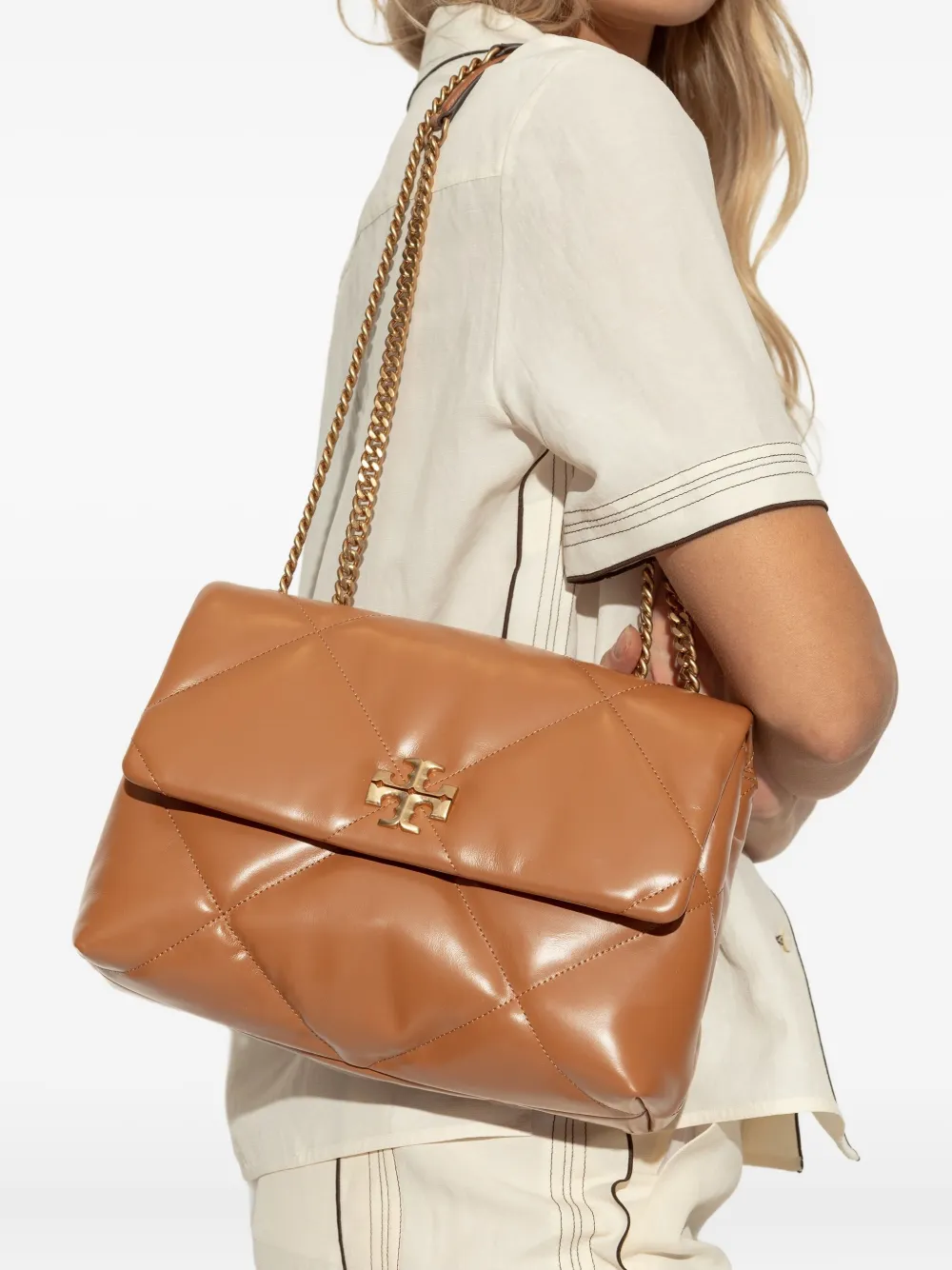 Tory Burch Kira quilted tote bag - Bruin