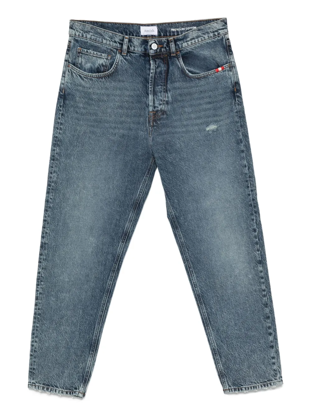 AMISH distressed patch jeans | Blue | Image 1