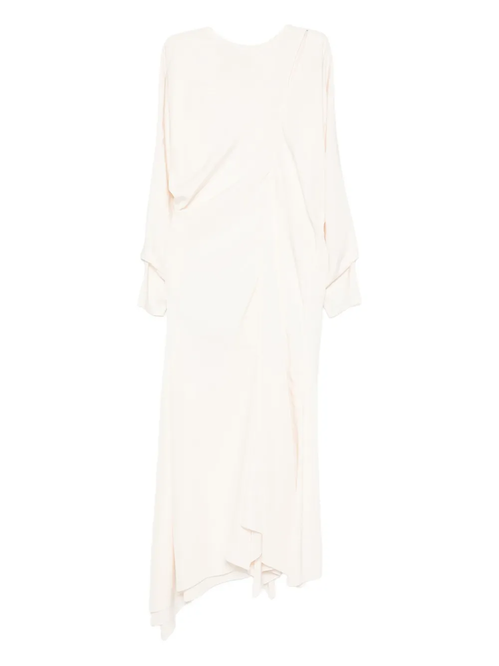 Jil Sander Pre-Owned 2017 draped silk dress | White | Image 1