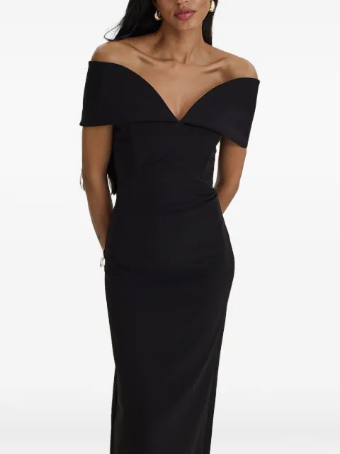 MOOS STUDIO Muse off-shoulder V-neck maxi dress