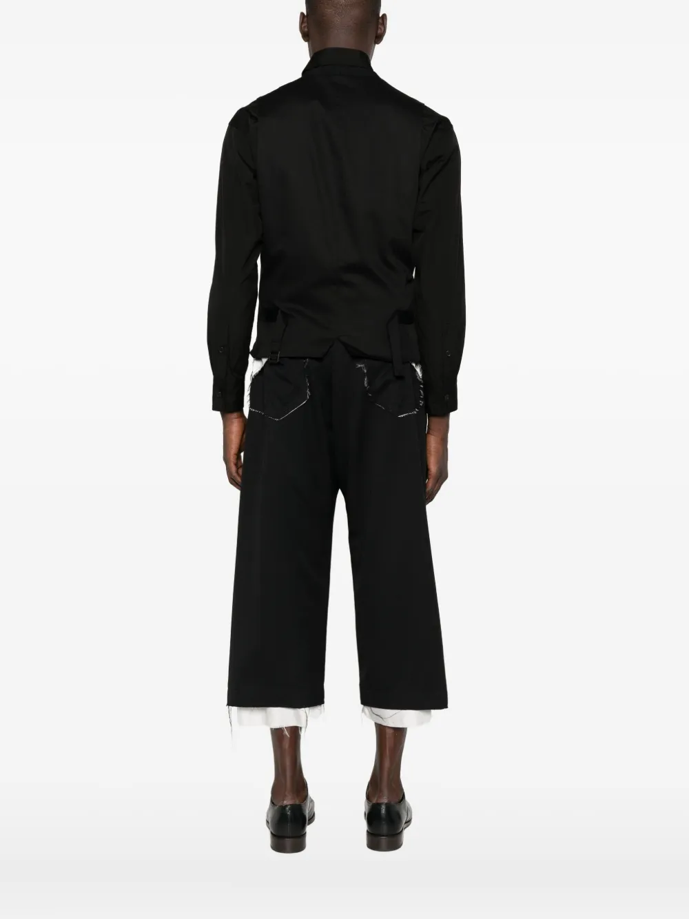 Yohji Yamamoto Gilet met V-hals en knoopsluiting Zwart