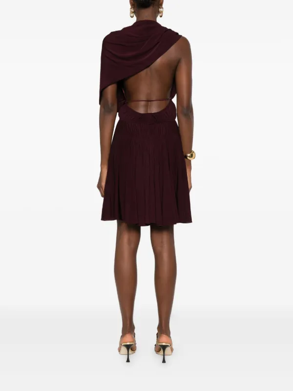 Alaa V-neck Gathered Day Dress | Red | FARFETCH