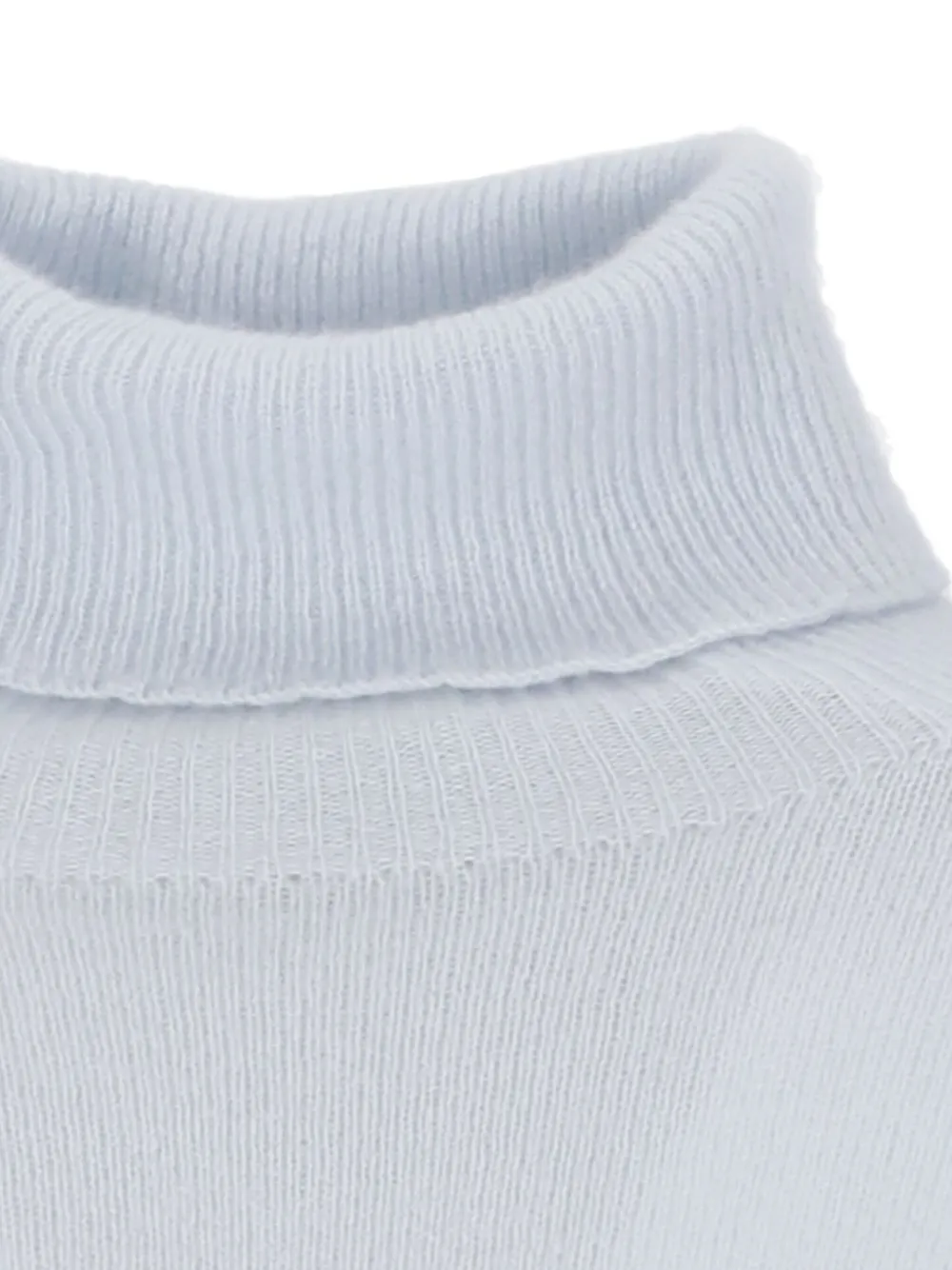 Vanisé Long Sleeve Ribbed Turtleneck Sweater For Women In Blue