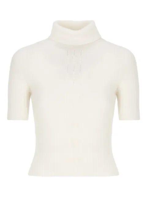 Vanisè top tejido de canalé con cuello de tortuga
