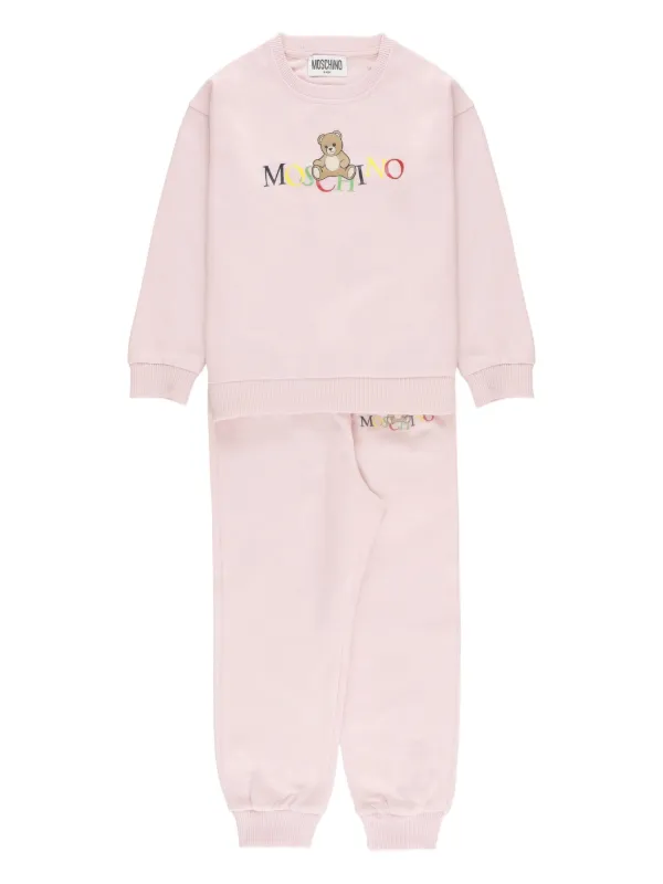 モスキーノのピンクスーツ Moschino Kids ロゴ トラックスーツ | ピンク | FARFETCH JP