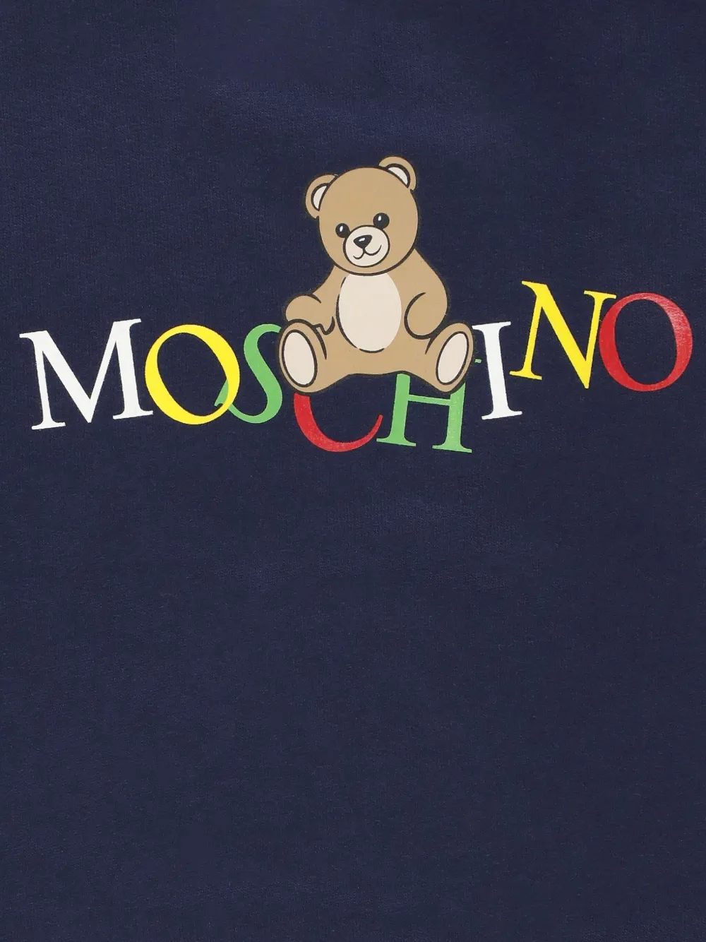 Moschino Kids Trui met ronde hals en teddybeerprint Blauw