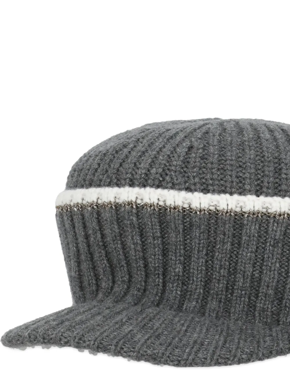 Brunello Cucinelli Pet met geribbelde afwerking Grijs