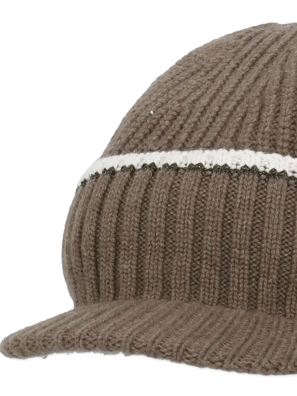 Brunello Cucinelli Geribbelde pet Bruin