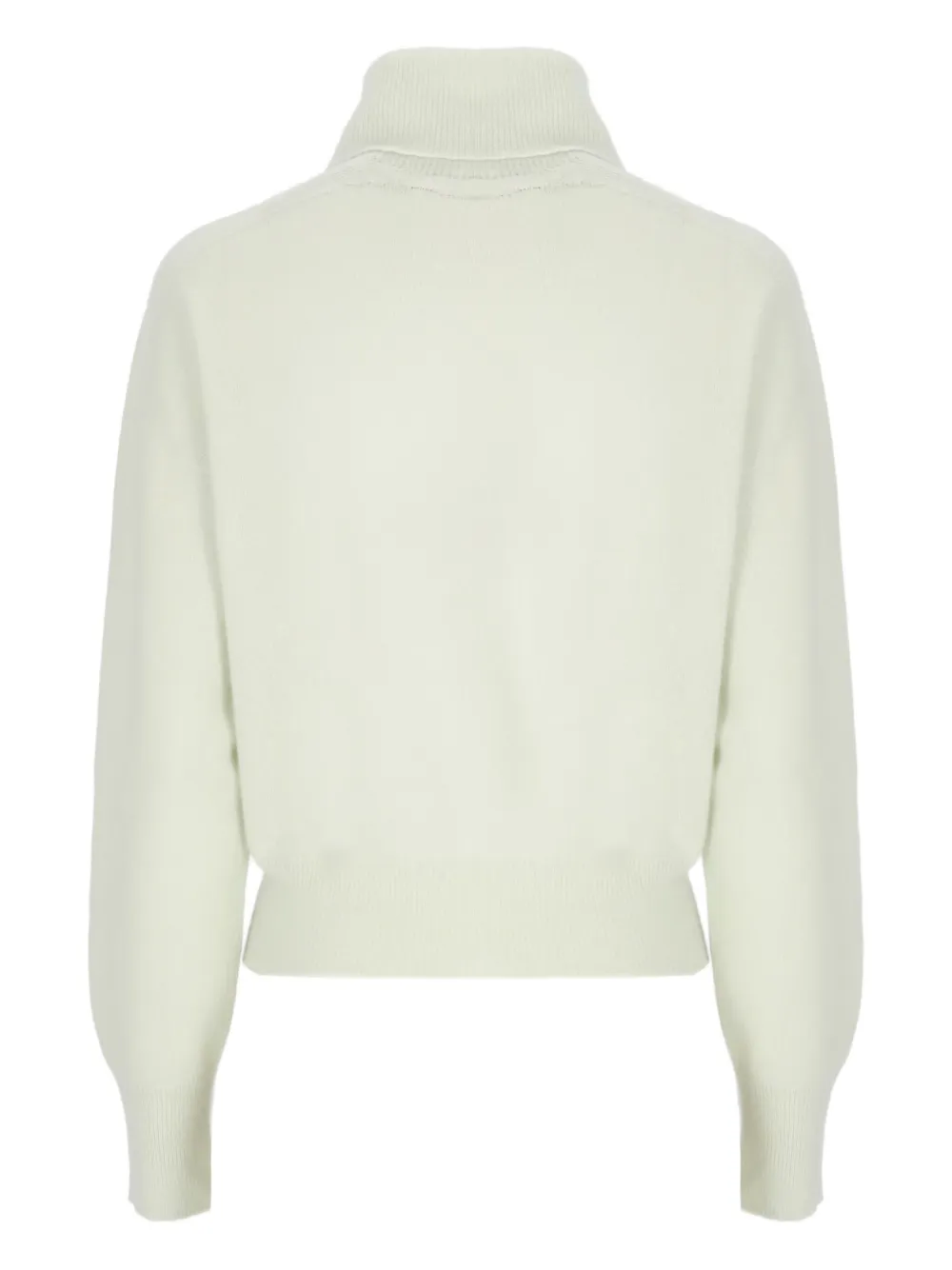 Vanisé Cashmere Sweater With Turtleneck And Ribbed Cuffs In Neutral