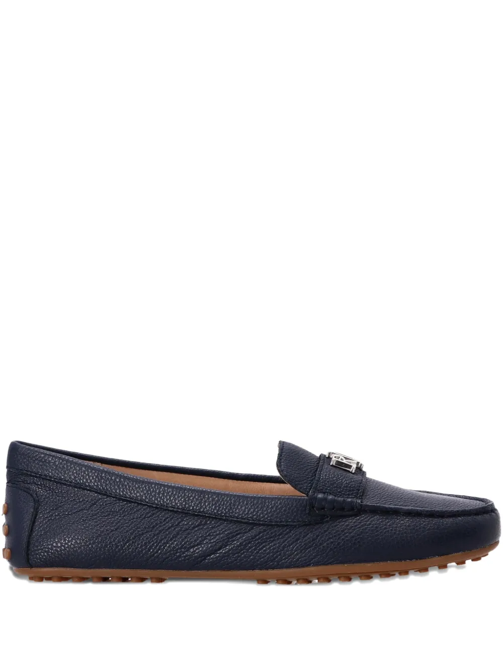 Polo Ralph Lauren leather-textured logo loafers Blue
