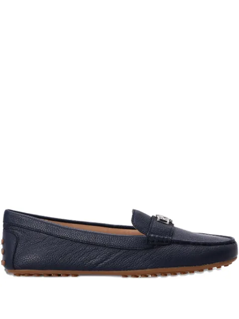 Polo Ralph Lauren leather-textured logo loafers