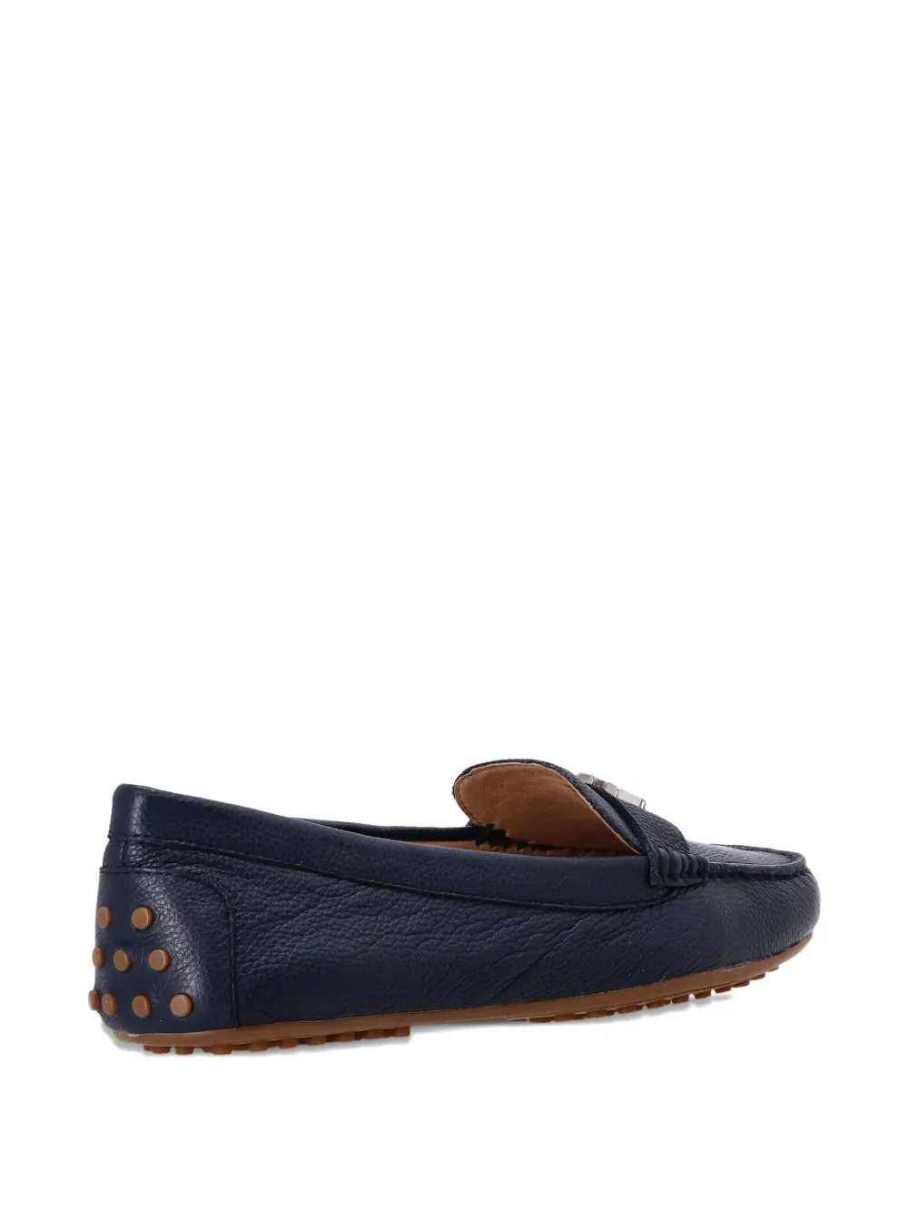 Polo Ralph Lauren leather-textured logo loafers Blue