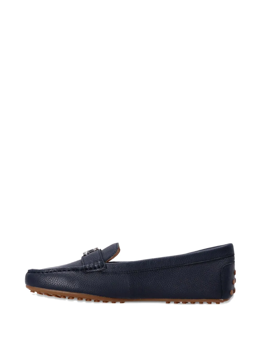 Polo Ralph Lauren leather-textured logo loafers Blue