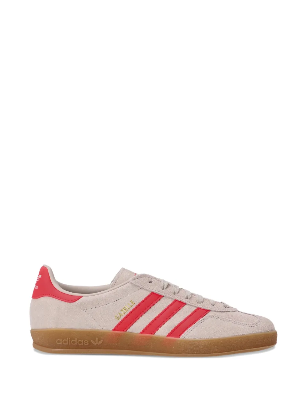adidas three-stripe leather low-top sneakers Neutrals