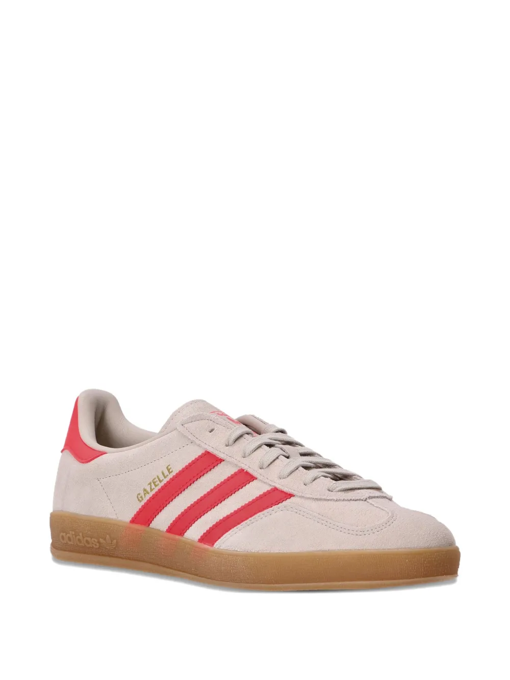 adidas three-stripe leather low-top sneakers Neutrals