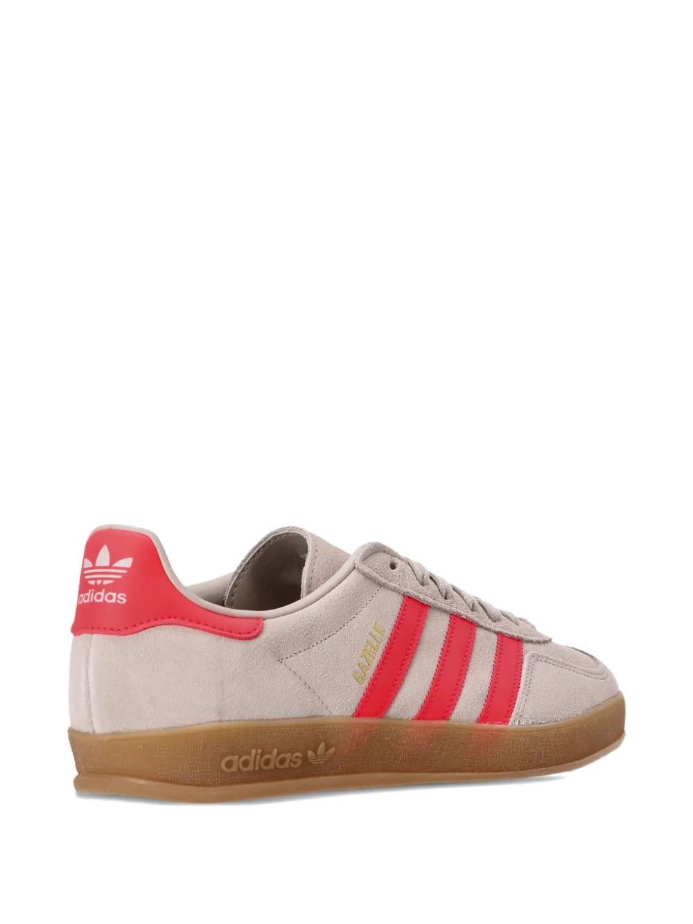 adidas three-stripe leather low-top sneakers Neutrals