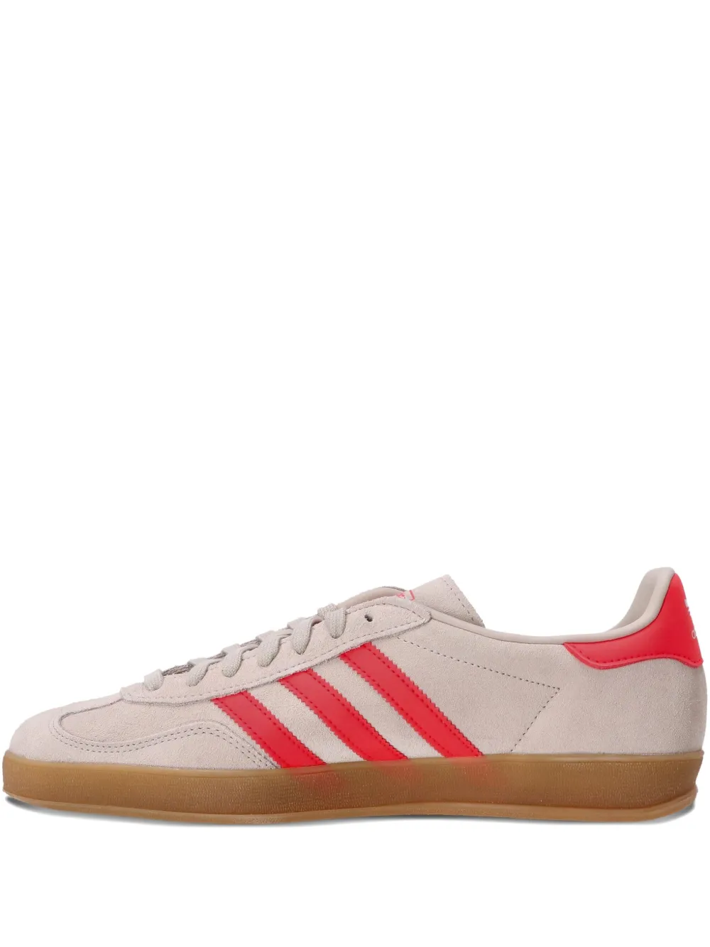 Adidas Originals Three-stripe Leather Low-top Sneakers In Neutral