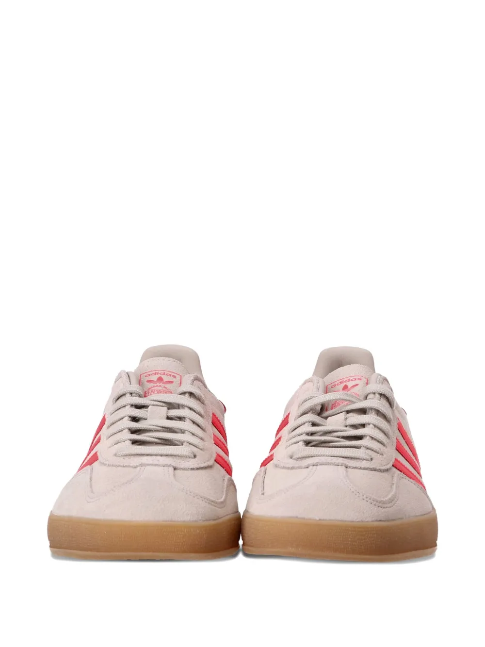 adidas three-stripe leather low-top sneakers Neutrals