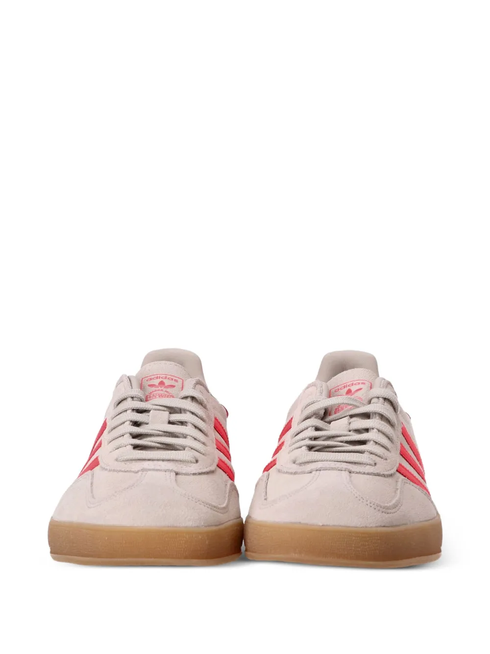 adidas three-stripe leather low-top sneakers Neutrals