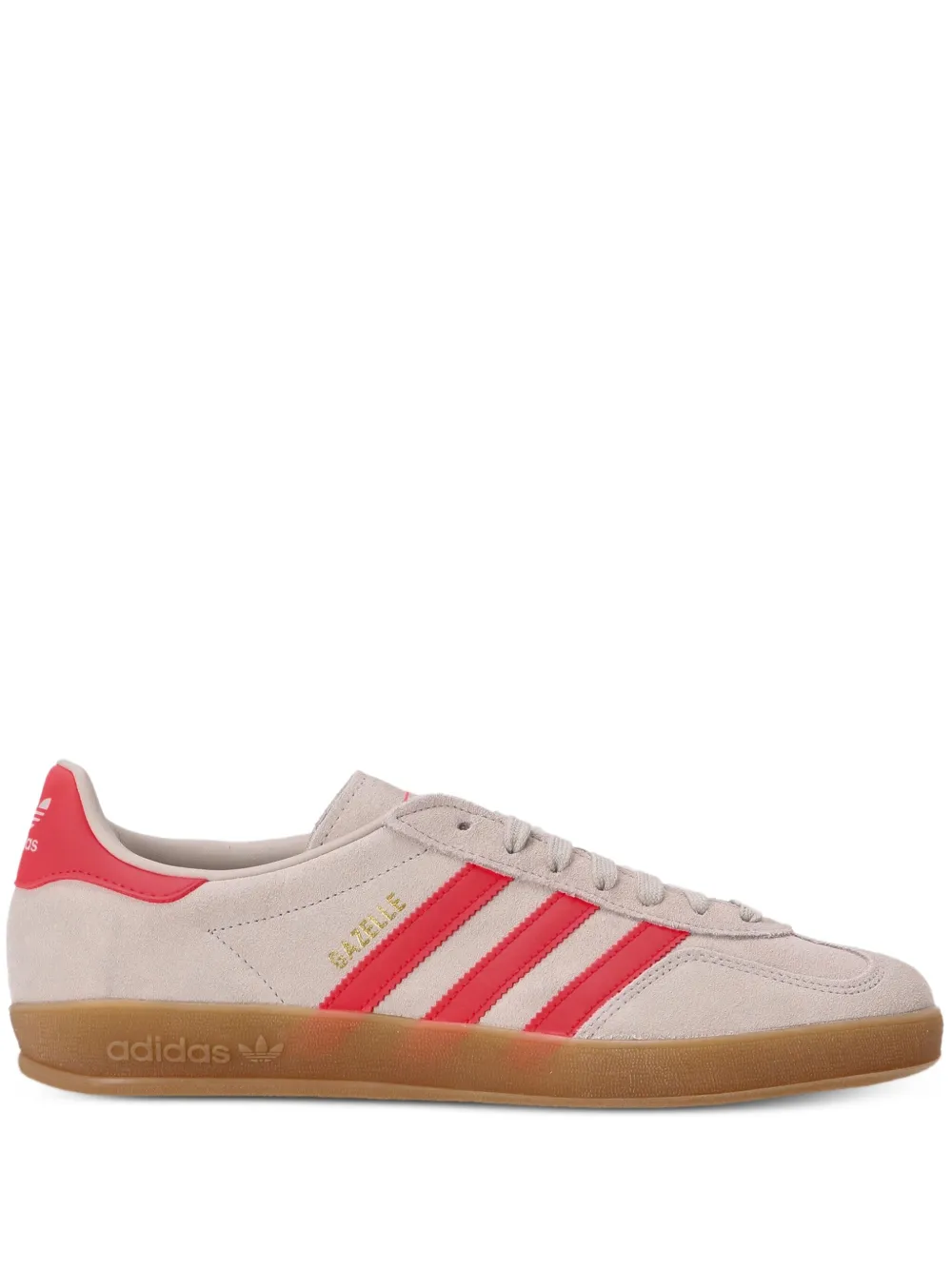 Adidas three-stripe leather low-top sneakers Neutrals