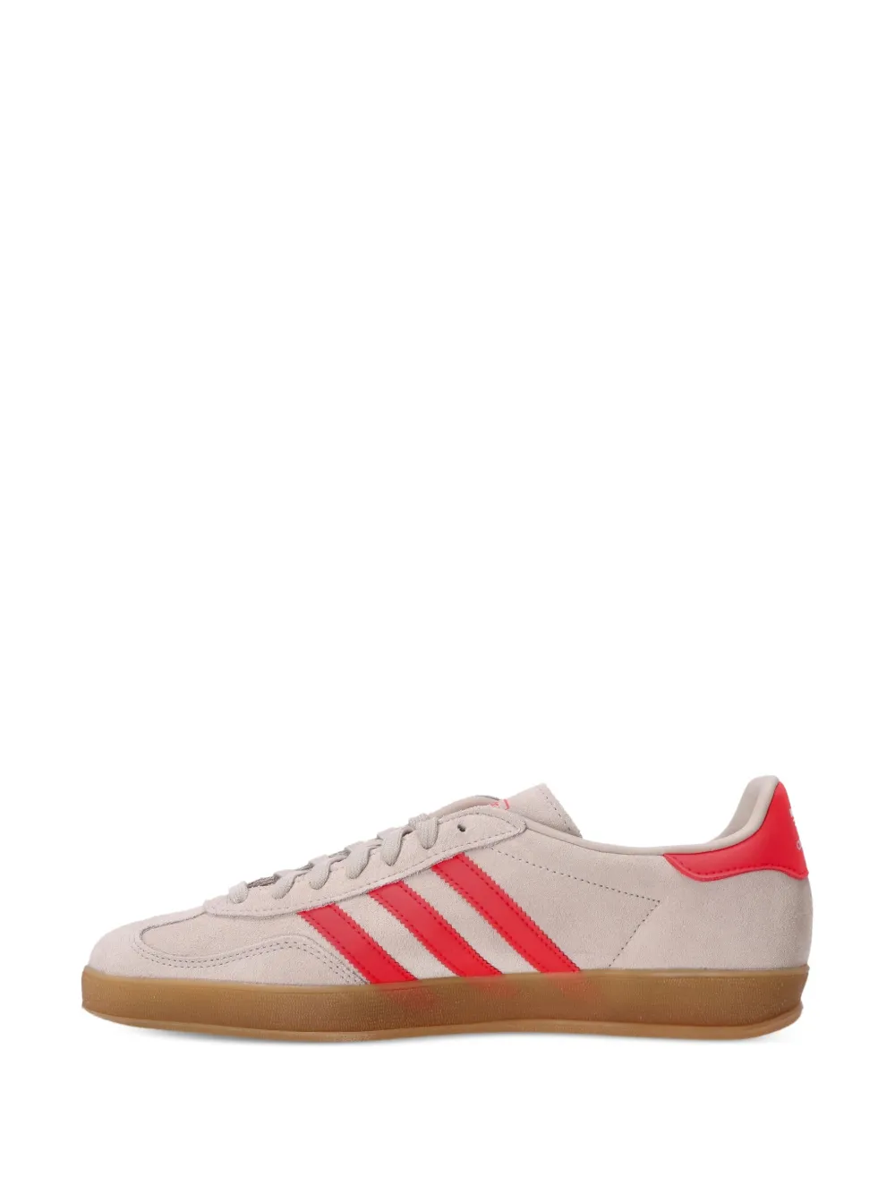 adidas three-stripe leather low-top sneakers Neutrals