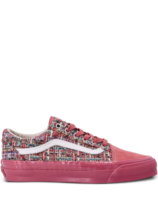 Vans Old Skool Tweed-pattern Sneakers Pink FARFETCH IN