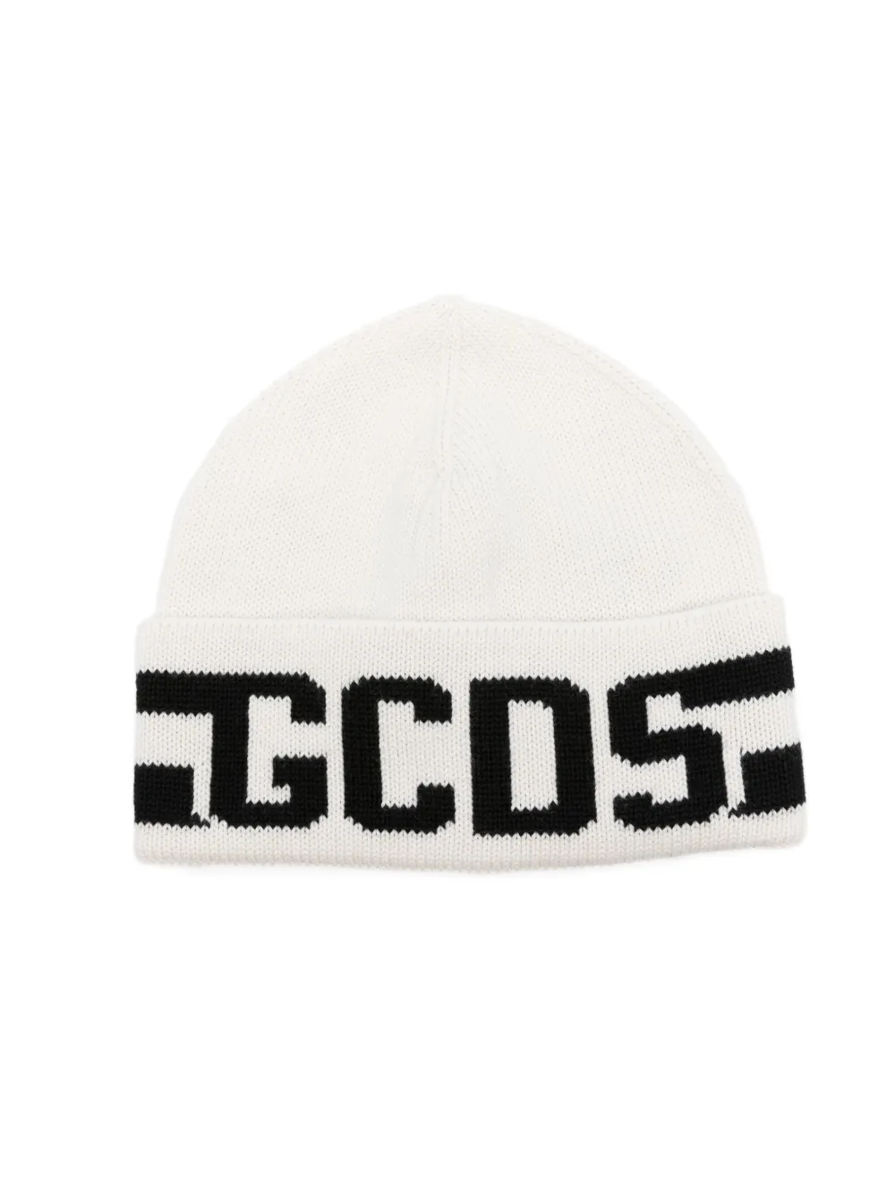 Gcds Kids logo-band beanie hat Wit