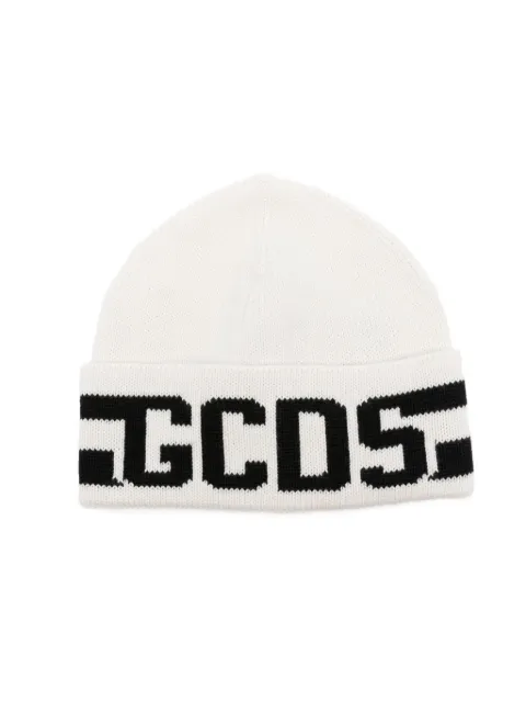 Gcds Kids logo-band beanie hat