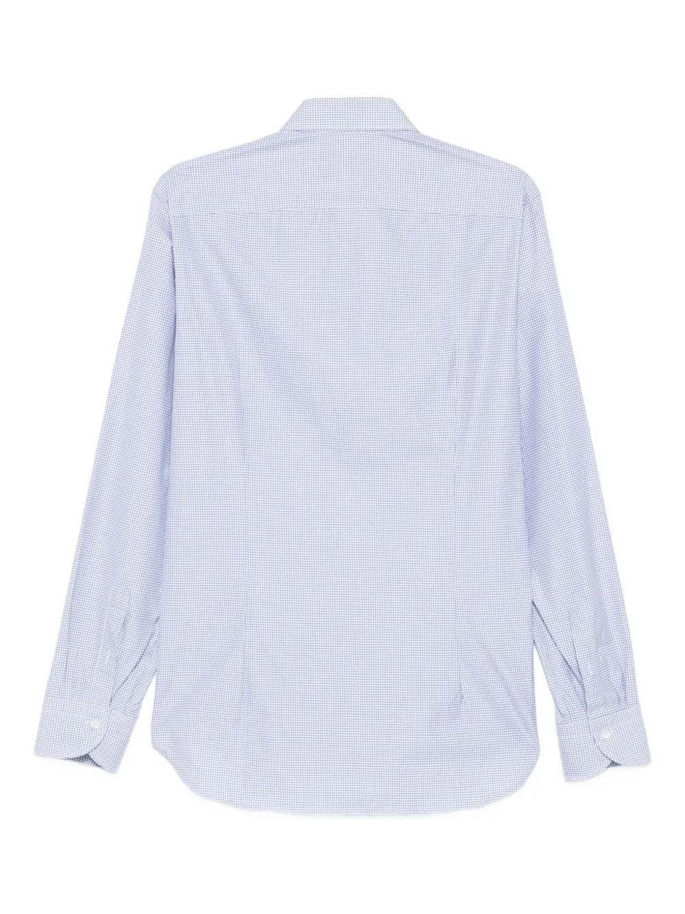 Canali Geruit katoenen overhemd Blauw