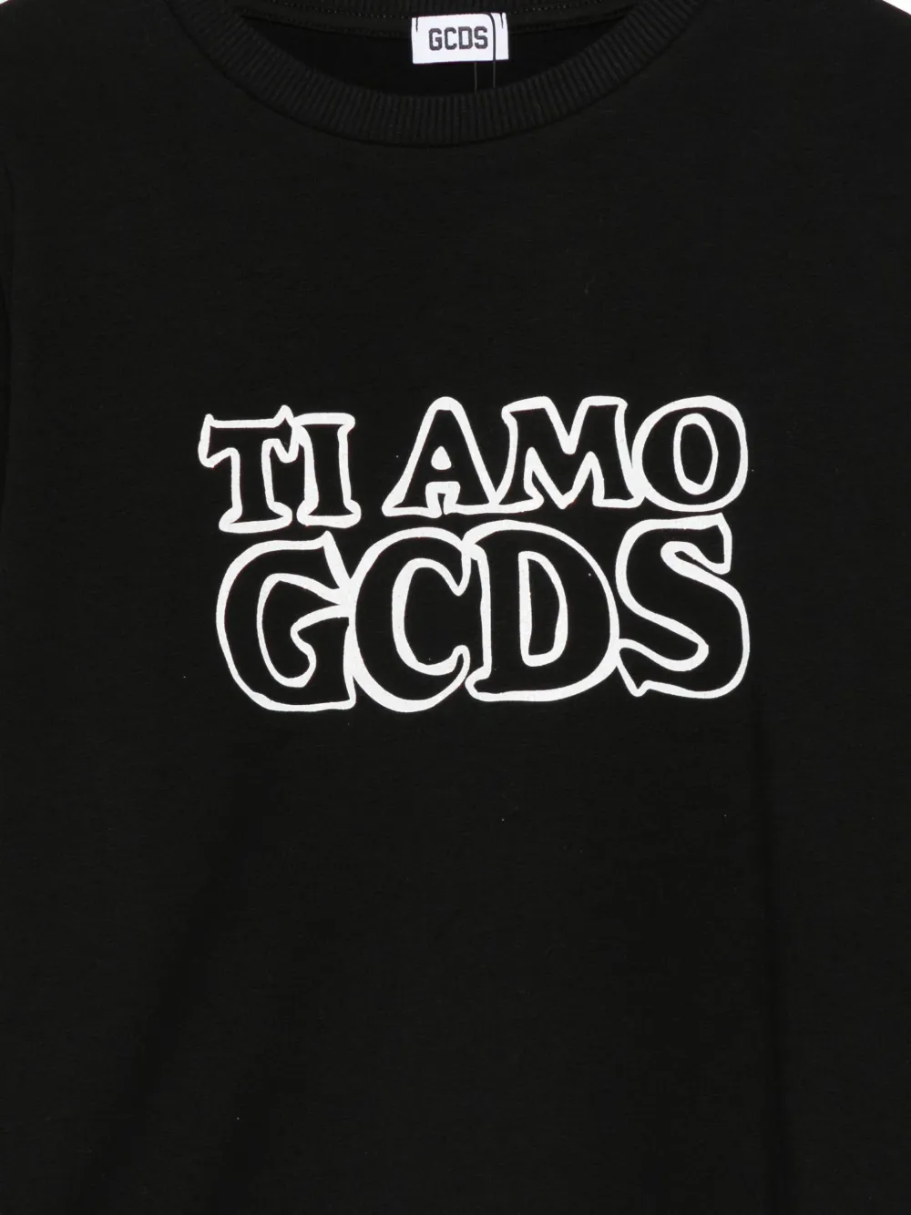 Gcds Graphic-print Sweatshirt In Black
