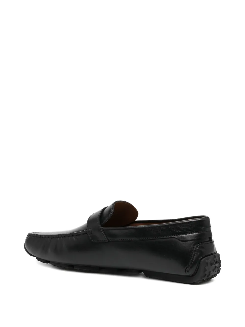 Bally logo-plaque loafers Black