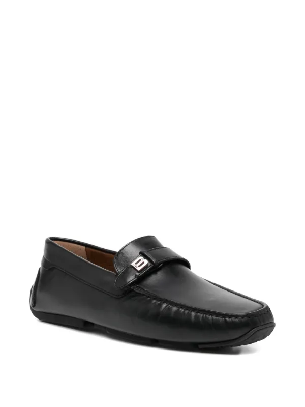 Bally logo-plaque Loafers | Black | FARFETCH display picture 2