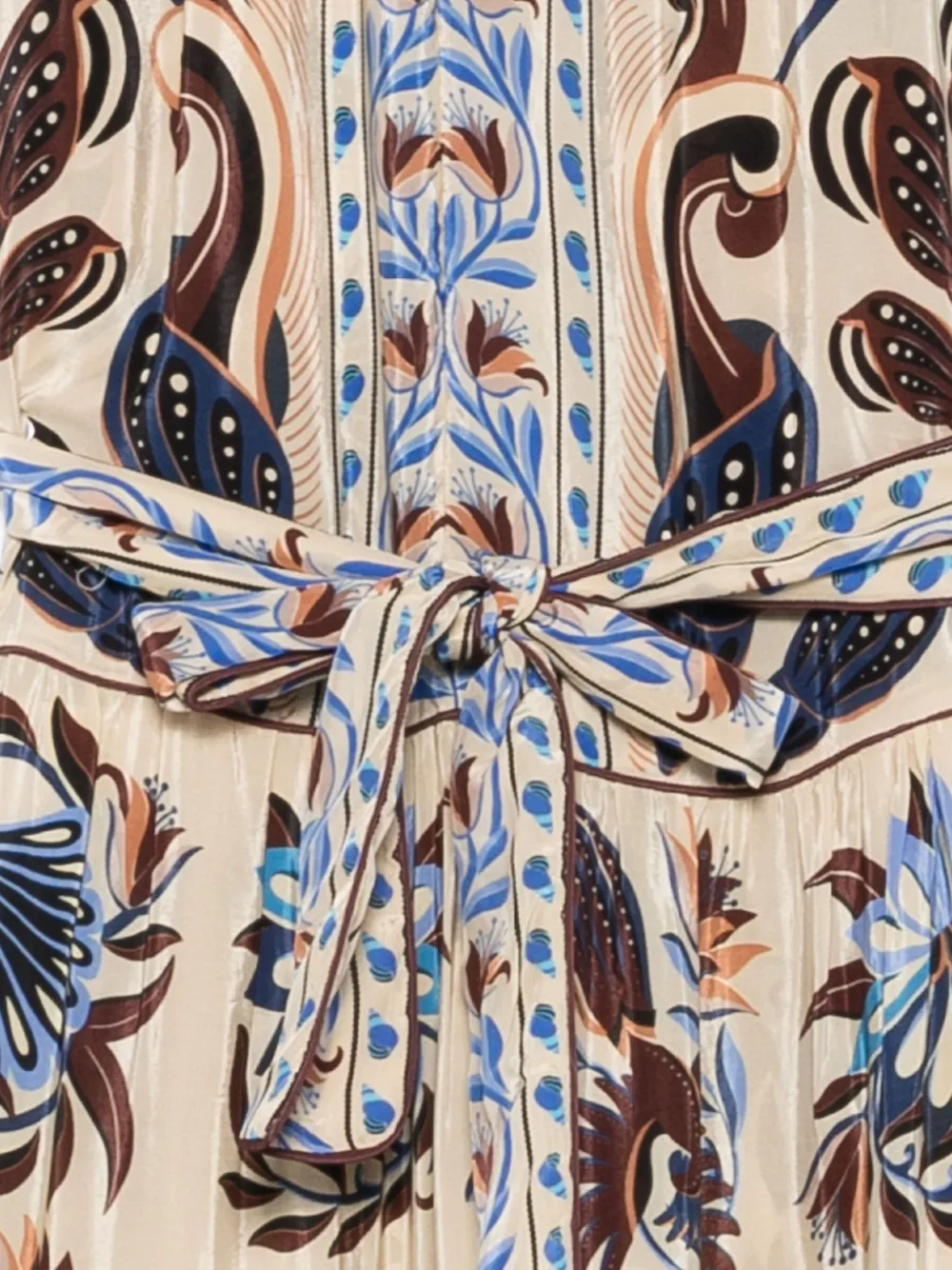FARM Rio Maxi-jurk met halternek Beige