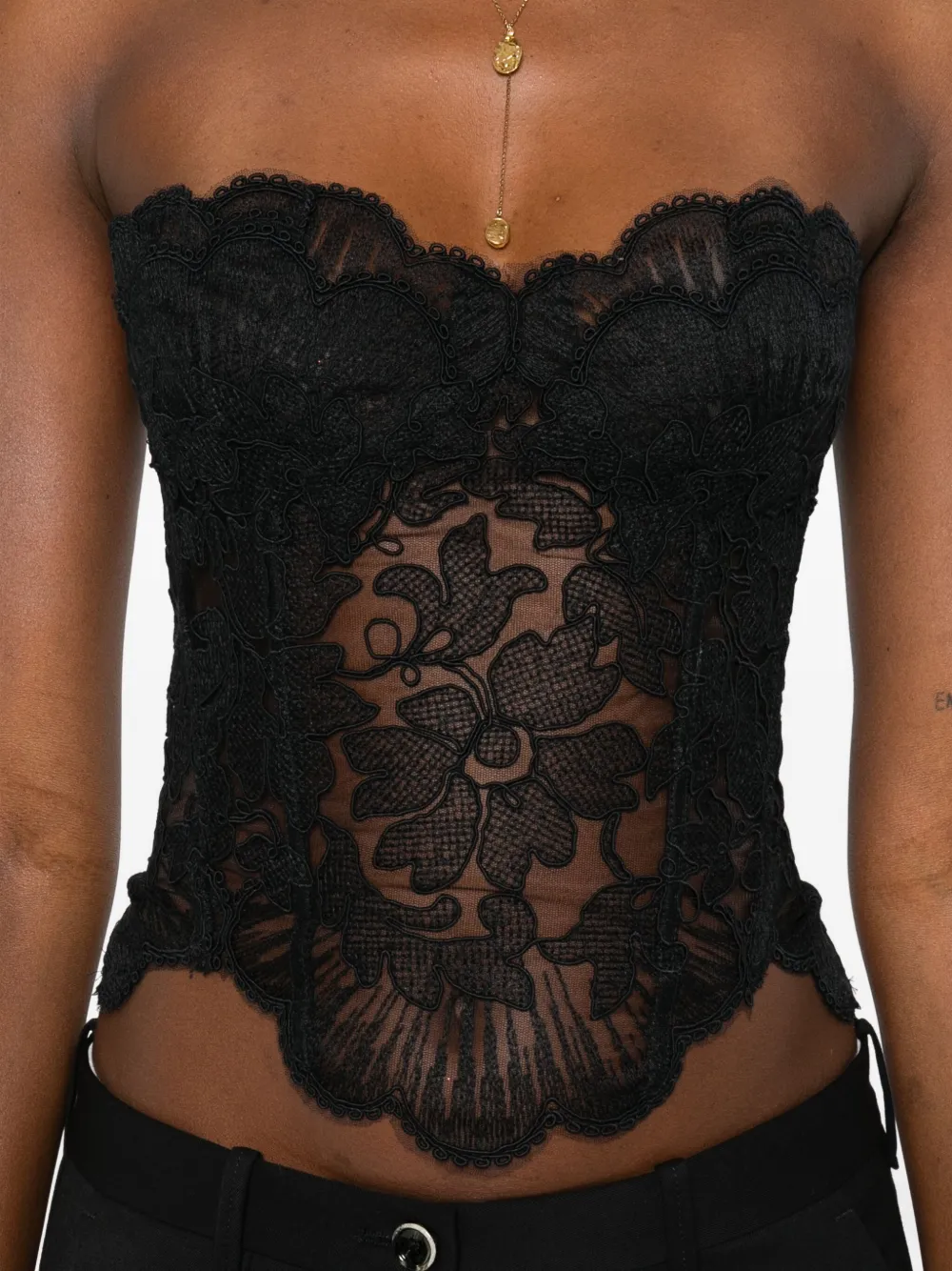 Ermanno Scervino Korset top Zwart